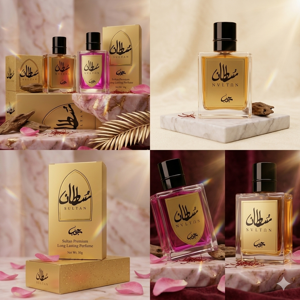 Sultan Premium Perfume 50g – Long Lasting Unisex Fragrance (Pink)