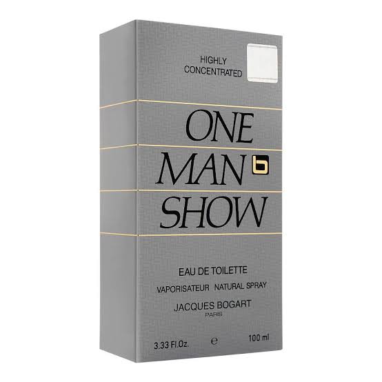 Box of 'One Man Show' eau de toilette by Jacques Bogart on a white background